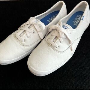 Keds Women's Champion Classic Leather White Lace-Up Oxford Sneakers